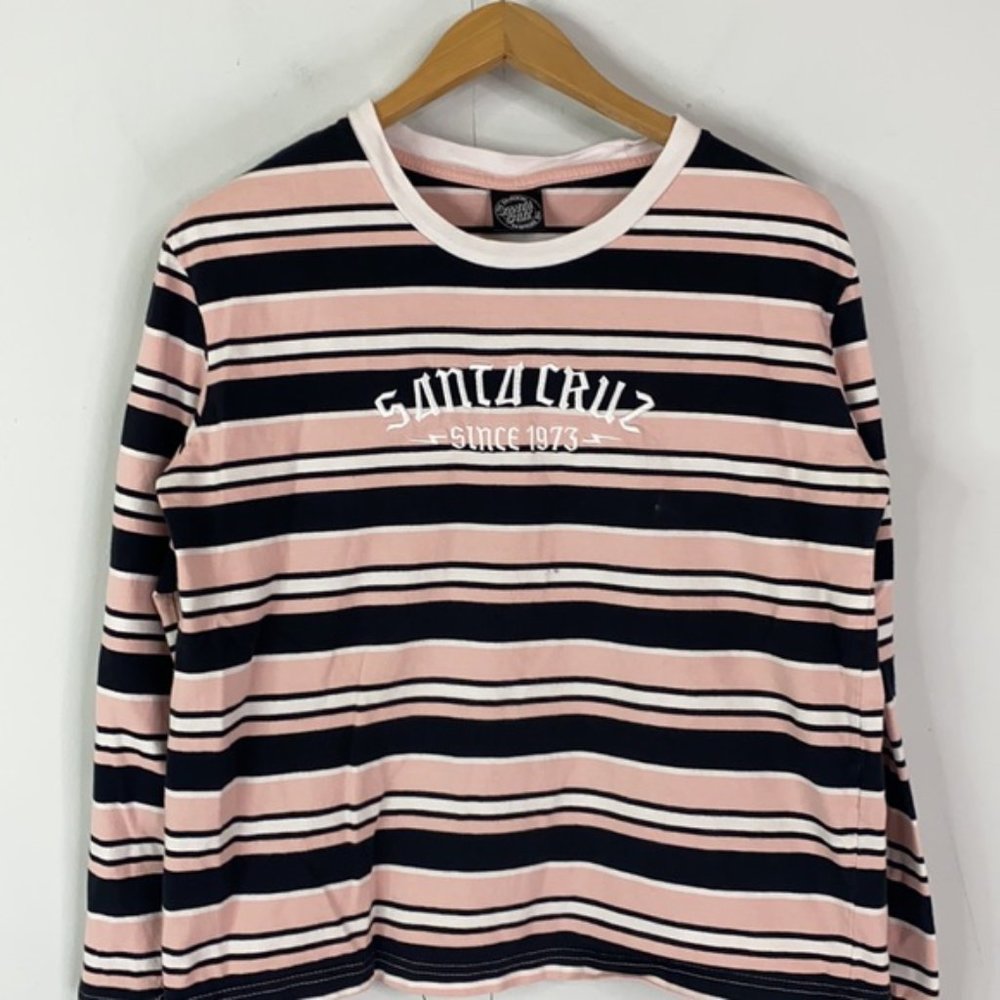 Santa Cruz Stripe Oversized Long Sleeve Shirt